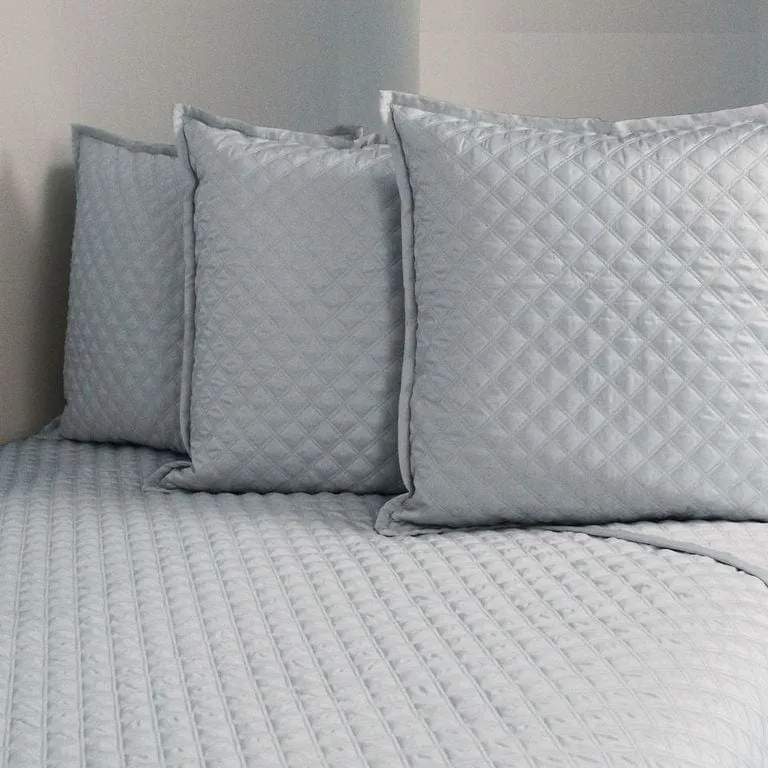 Double Diamond Silver Coverlet Set by Ann Gish
