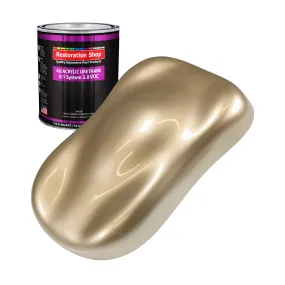 Driftwood Beige Metallic Acrylic Urethane Auto Paint - Quart Paint Color Only - Professional Single Stage Gloss Automotive Car Truck Coating, 2.8 VOC