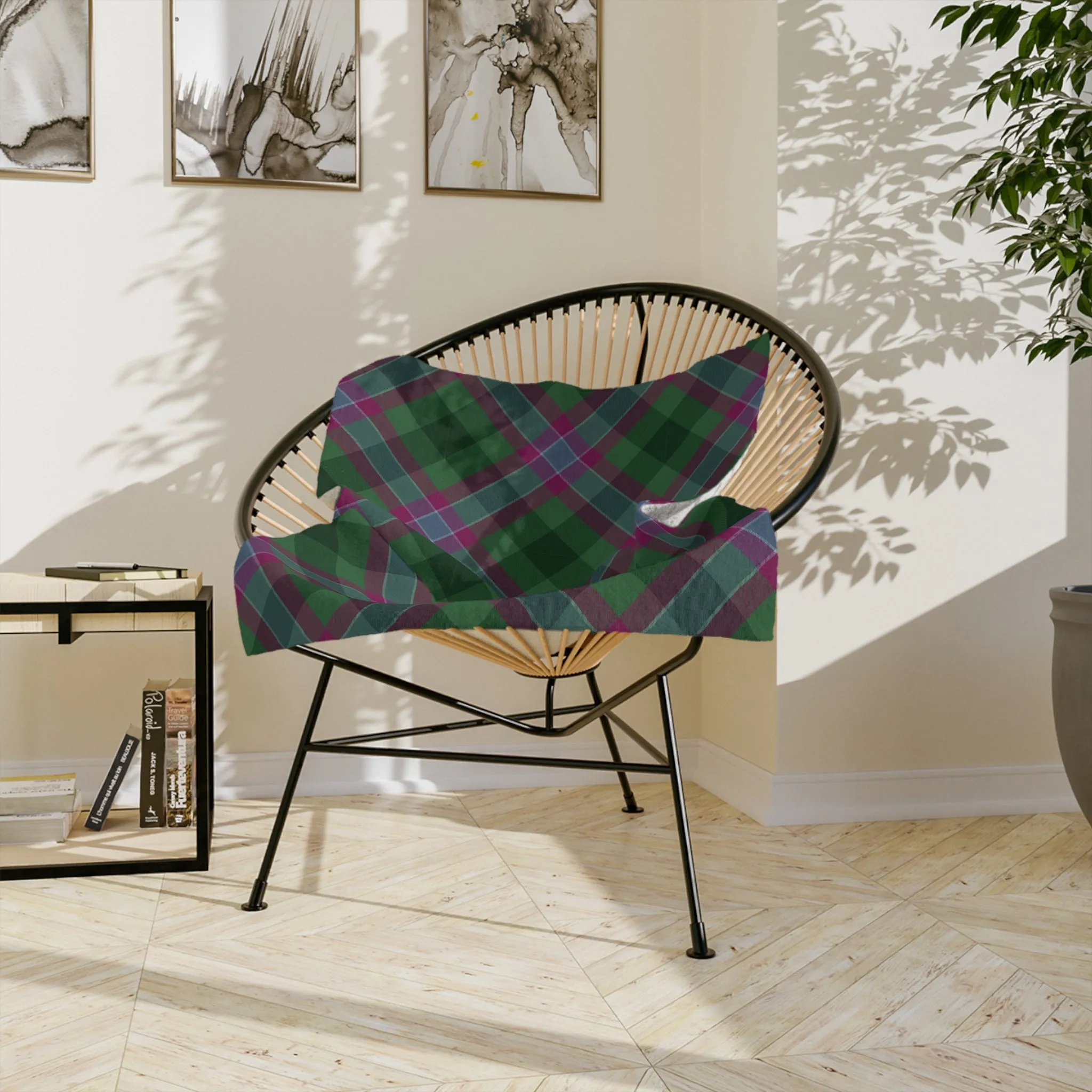 Dunans Rising Tartan Velveteen Minky Blanket