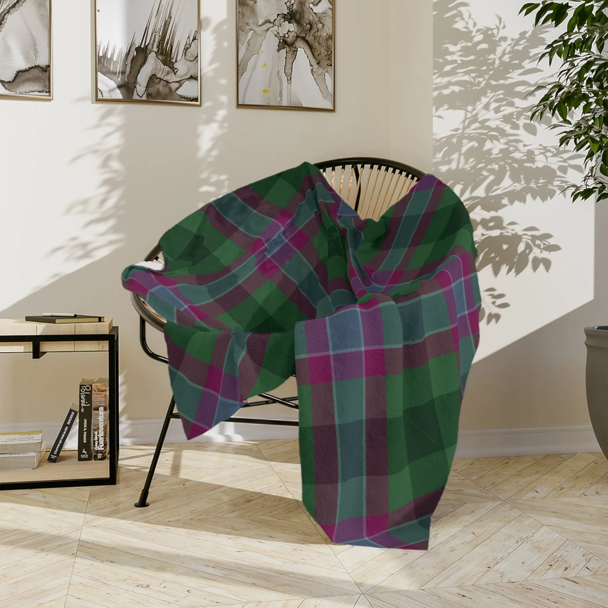 Dunans Rising Tartan Velveteen Minky Blanket