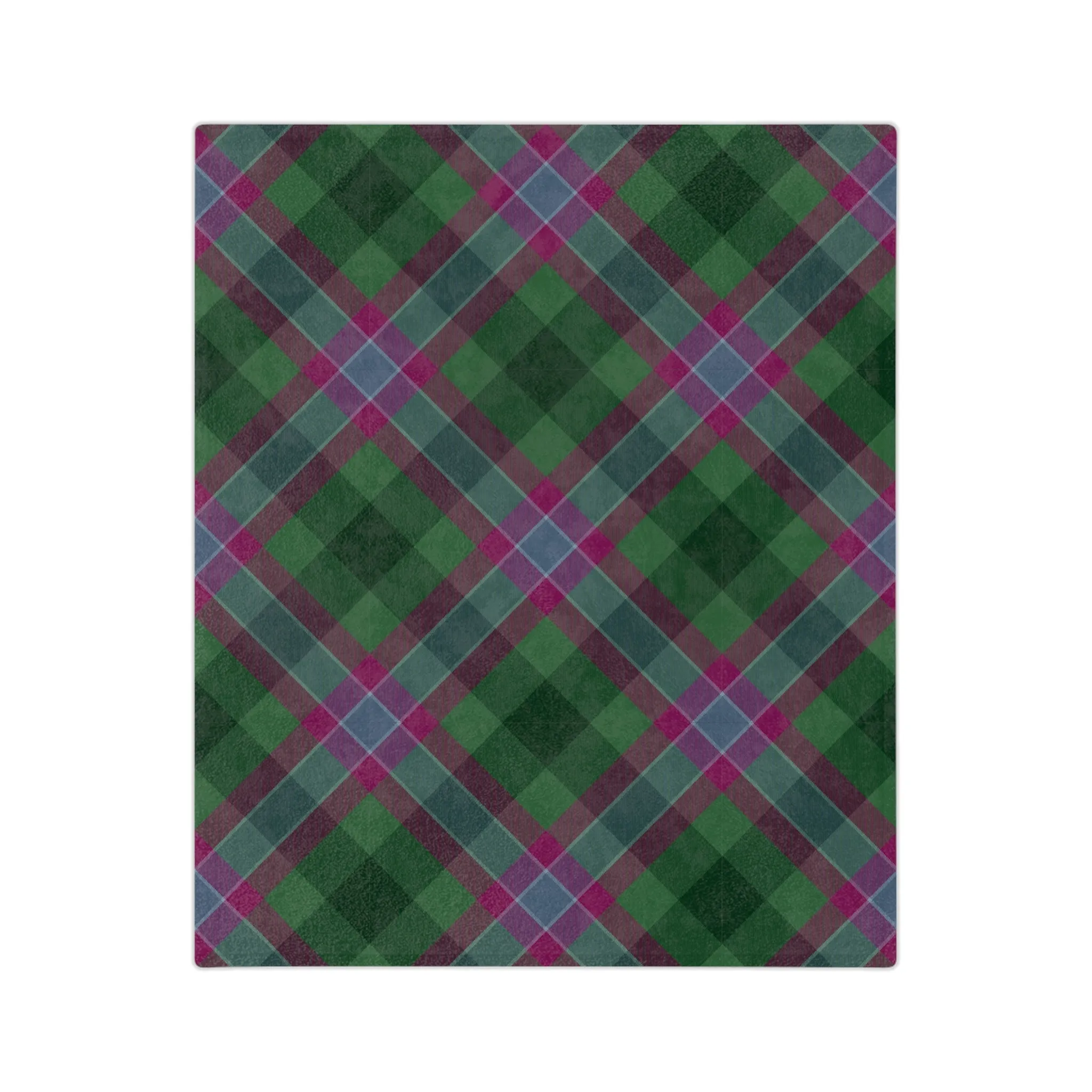 Dunans Rising Tartan Velveteen Minky Blanket
