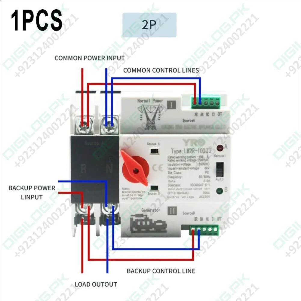 Efficient 125A Dual Power Automatic Transfer Switch for Generator Power Supply