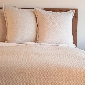 Faux Flax Pumice Coverlet Set by Ann Gish