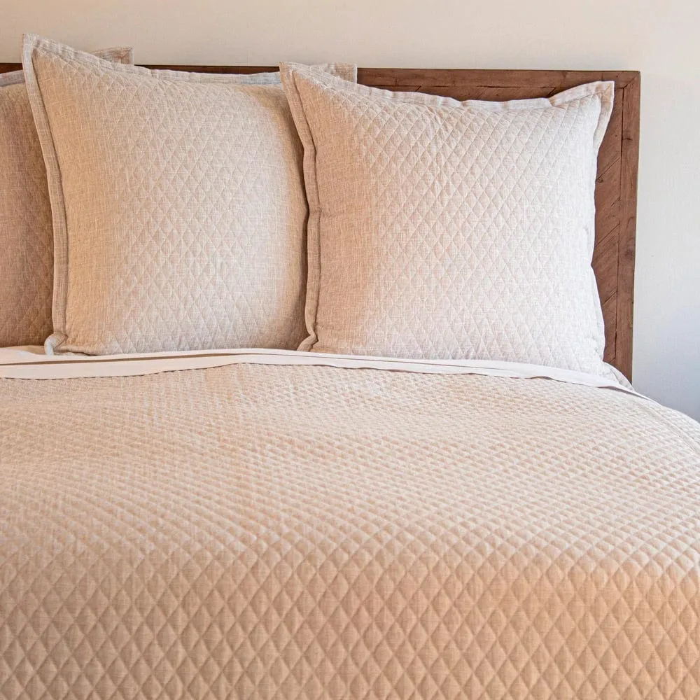 Faux Flax Pumice Coverlet Set by Ann Gish