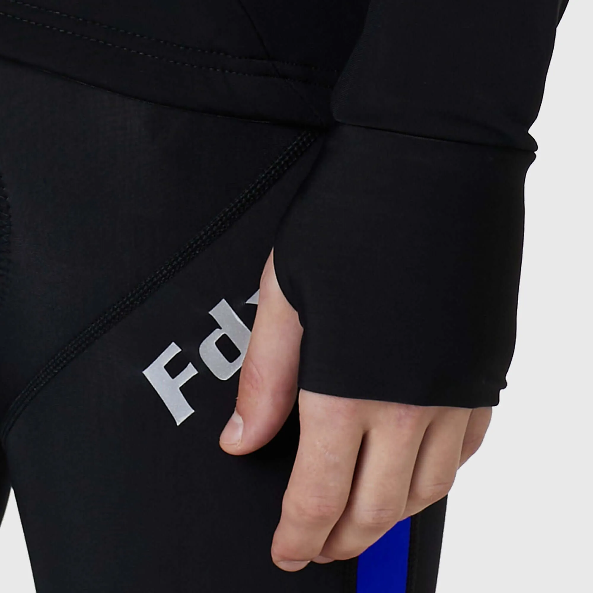 Fdx Arch Men's & Boy's Blue Thermal Roubaix Long Sleeve Cycling Jersey