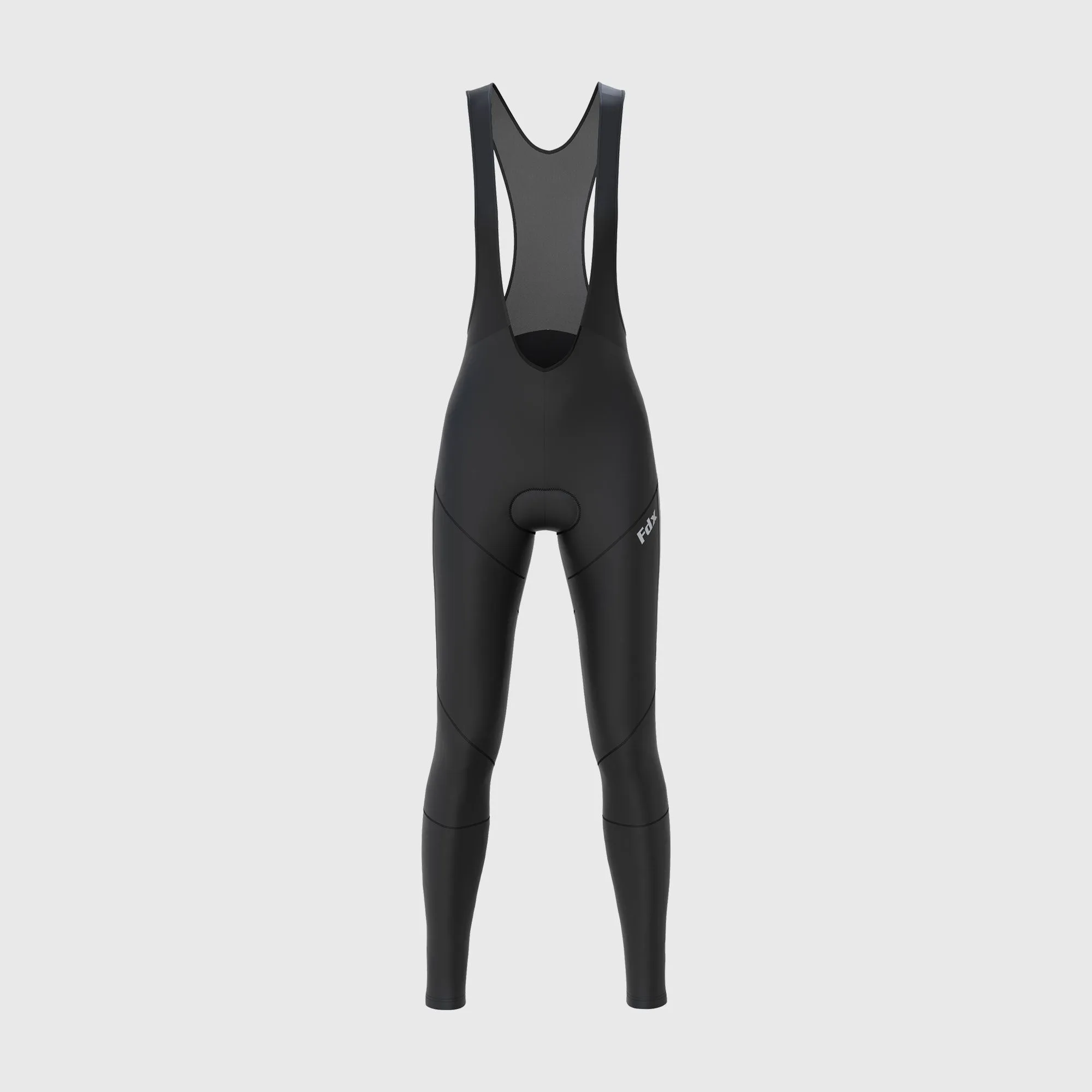Fdx Arch Women's & Girl's Black Thermal Padded Cycling Cargo Bib Tights