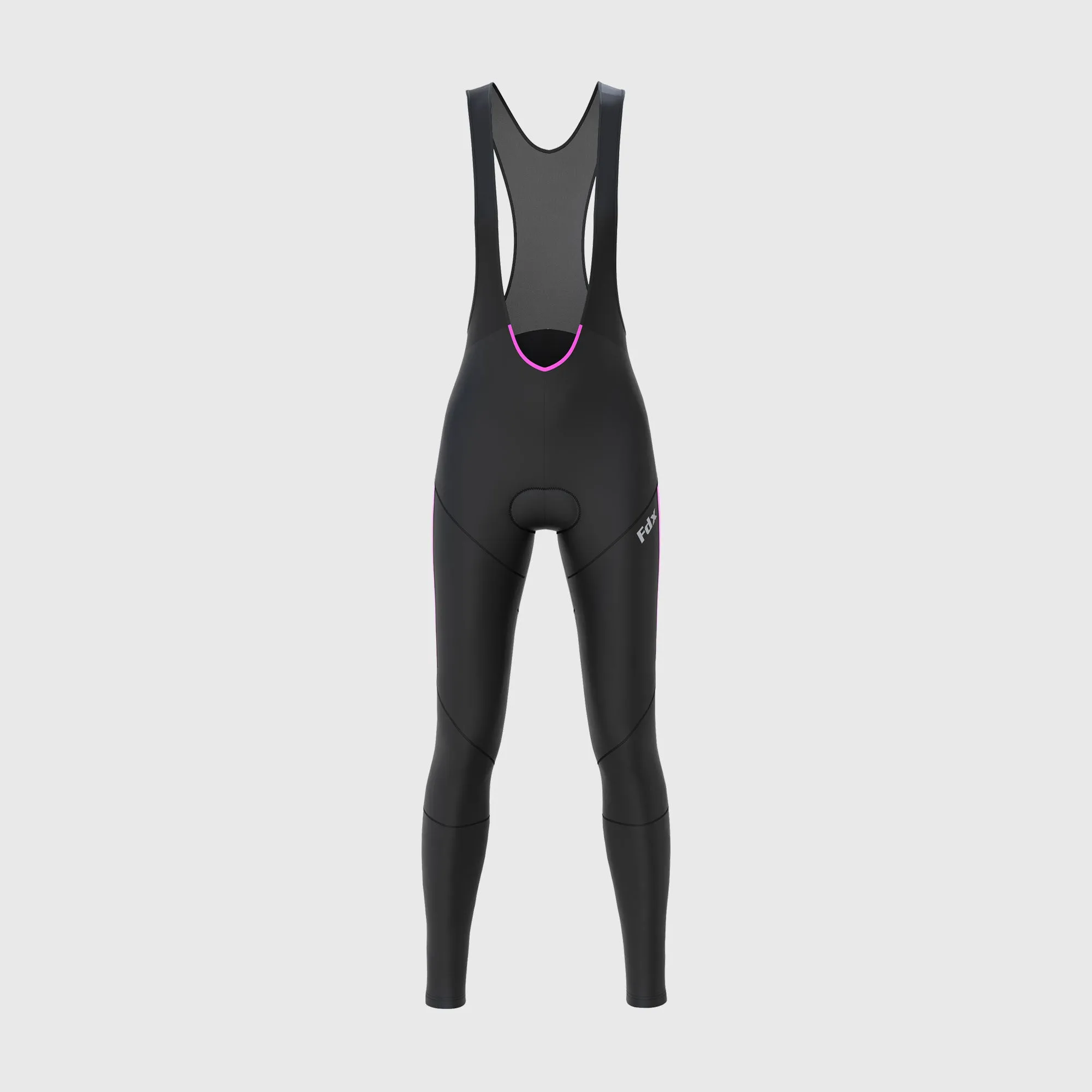 Fdx Arch Women's & Girl's Pink Thermal Padded Cycling Cargo Bib Tights