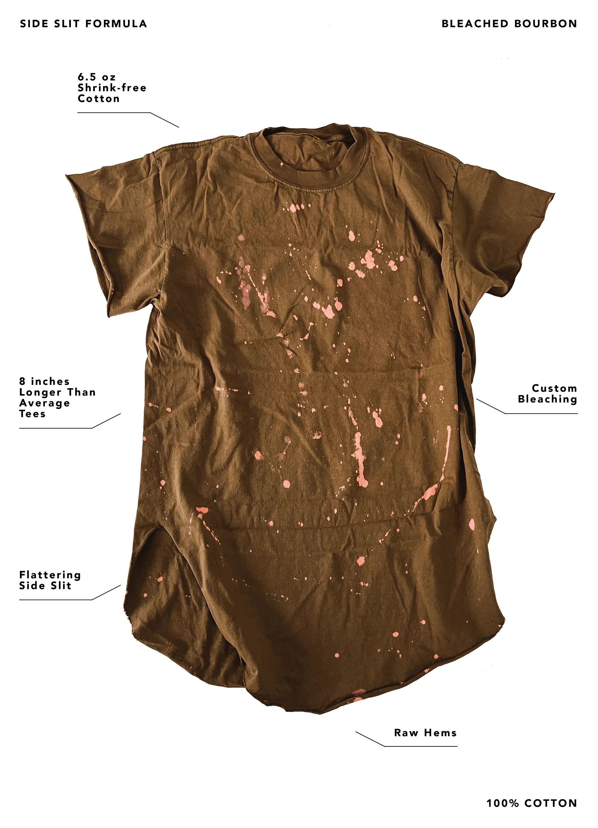 FINAL SALE: MOTHER OF MAYHEM BLEACHED OUT SIDE SLIT TEE