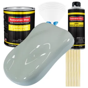 Fleet White White Acrylic Enamel Auto Paint - Complete Gallon Paint Kit - Professional Single Stage Automotive Car Truck Coating 8:1 Mix Ratio 2.8 VOC