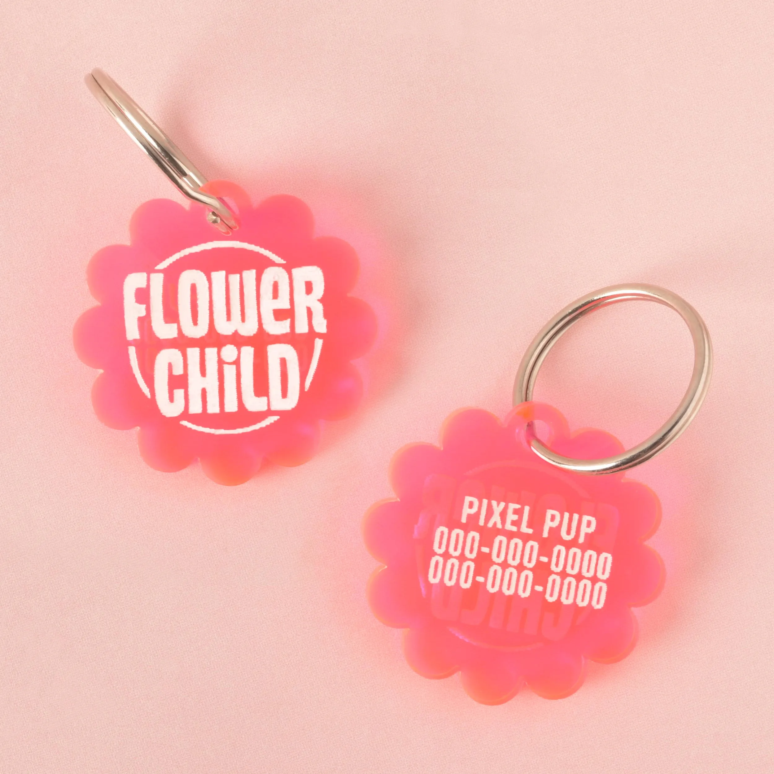 Flower Child Personalized Pet Tag