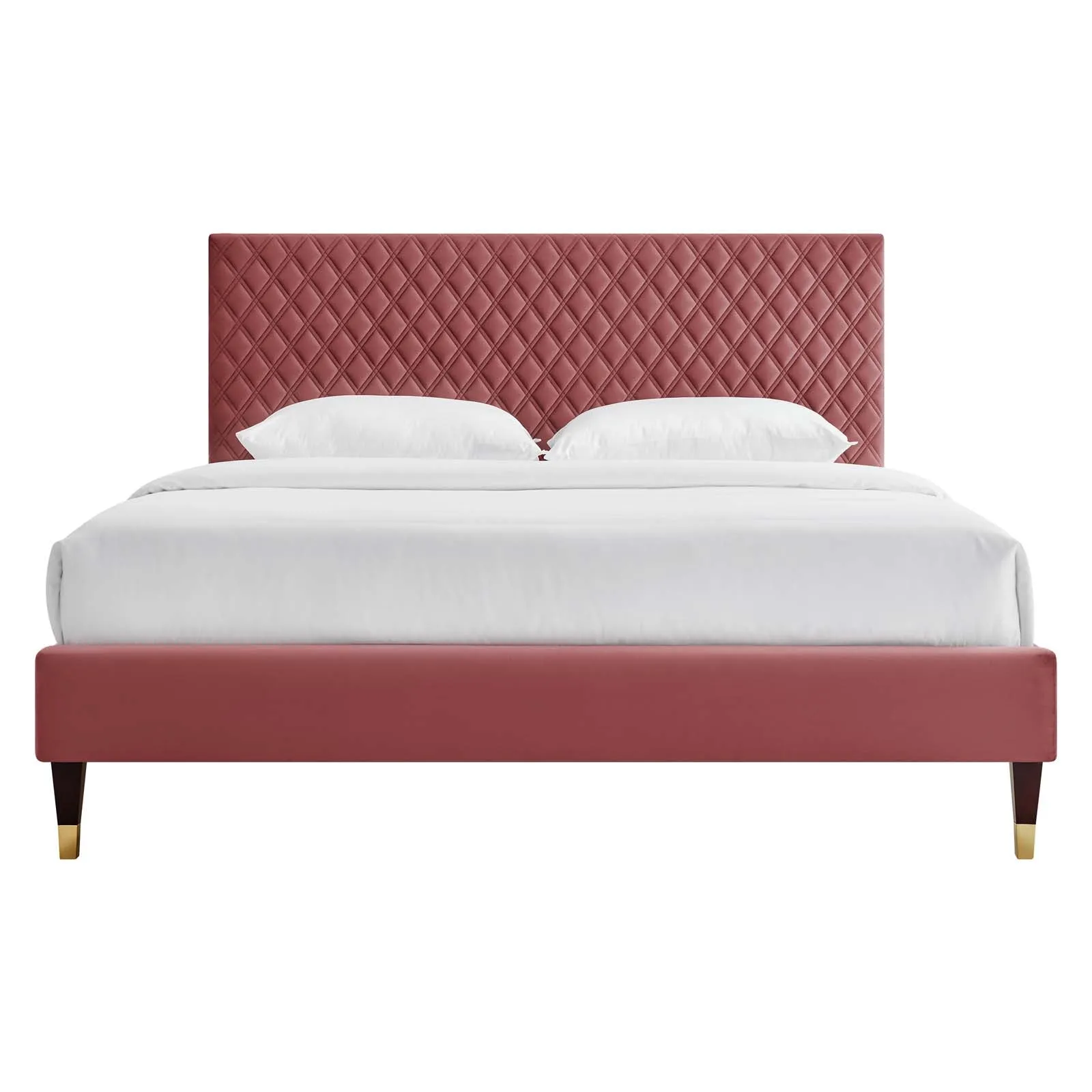 Garcelle Performance Velvet Queen Platform Bed By Modway - MOD-6290