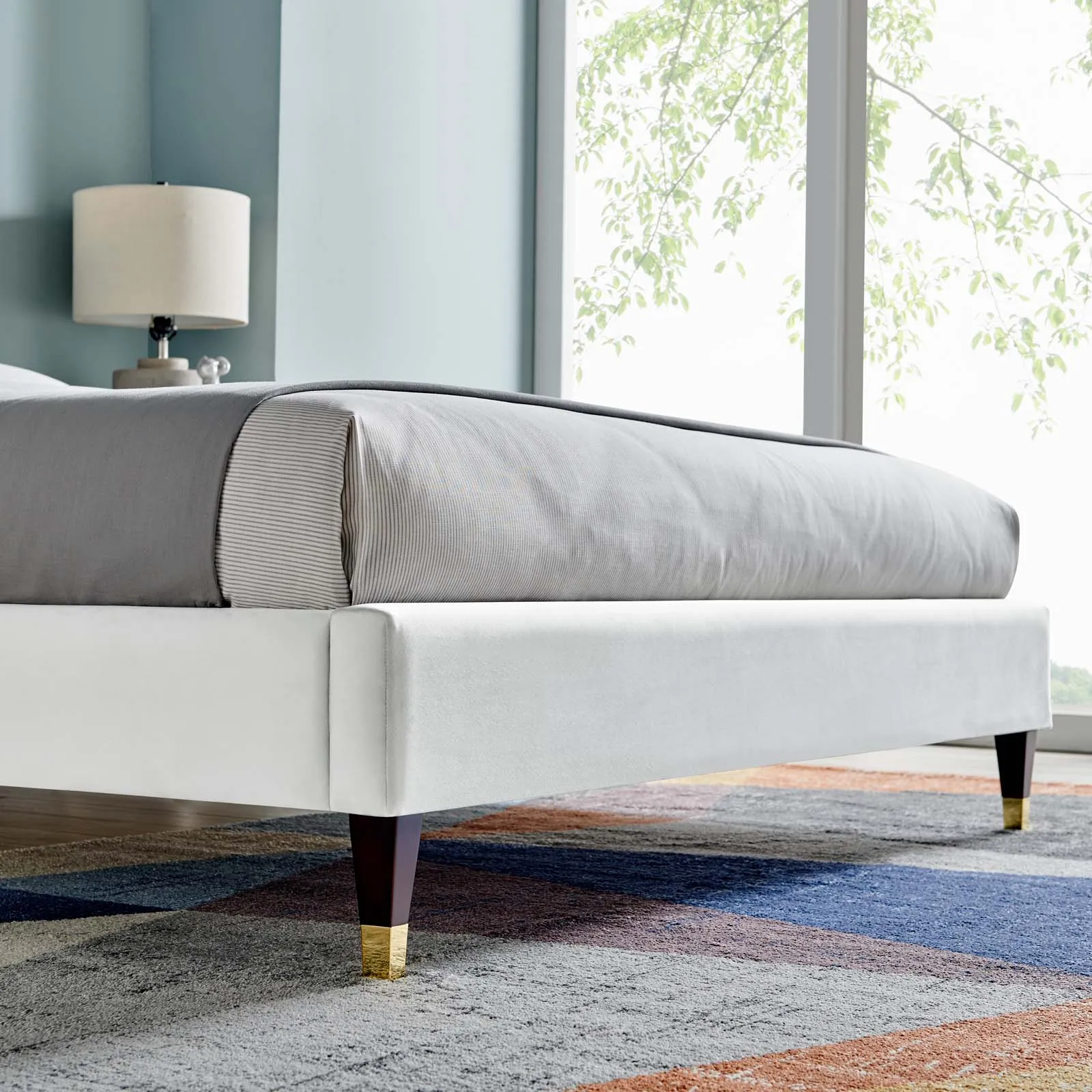 Garcelle Performance Velvet Queen Platform Bed By Modway - MOD-6290