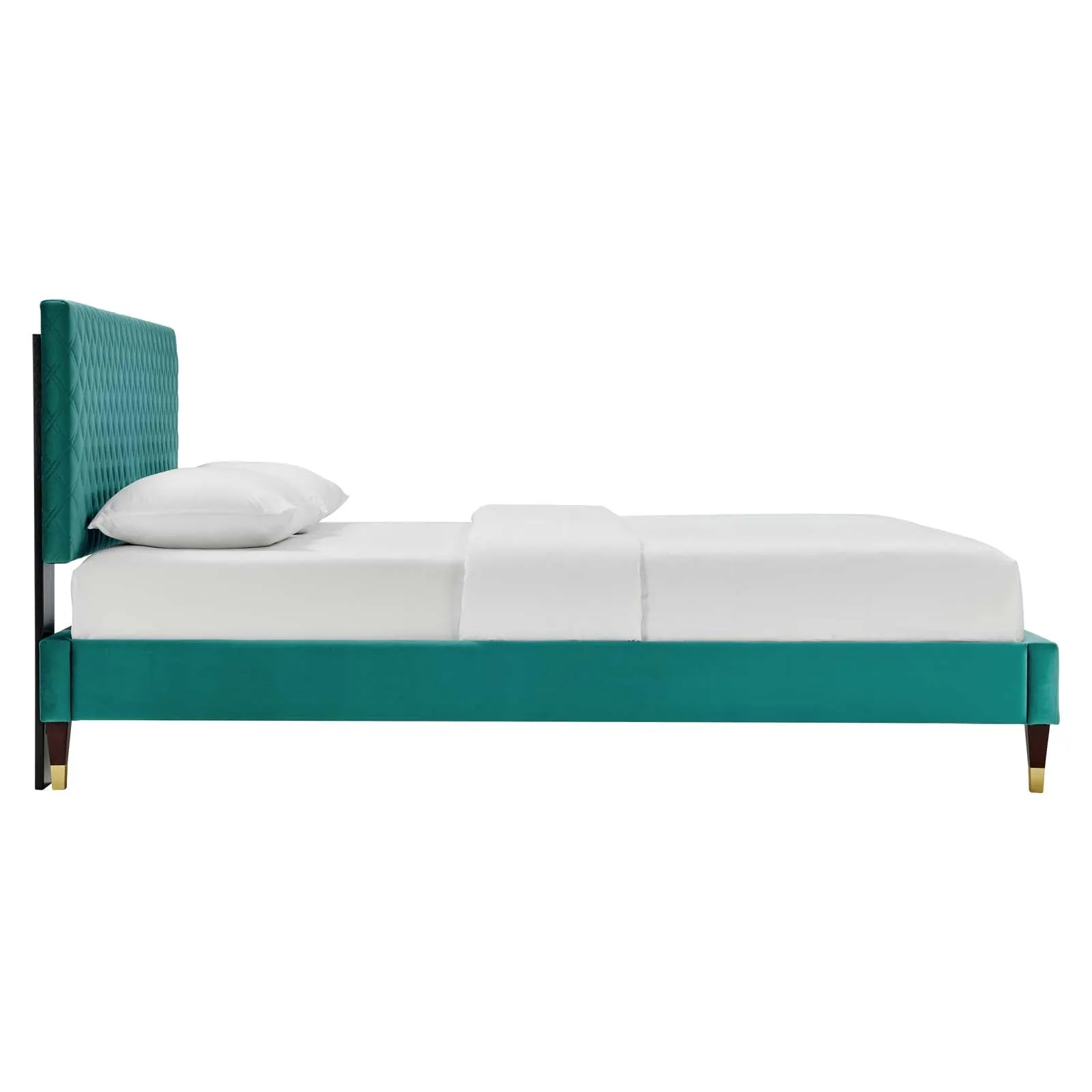 Garcelle Performance Velvet Queen Platform Bed By Modway - MOD-6290