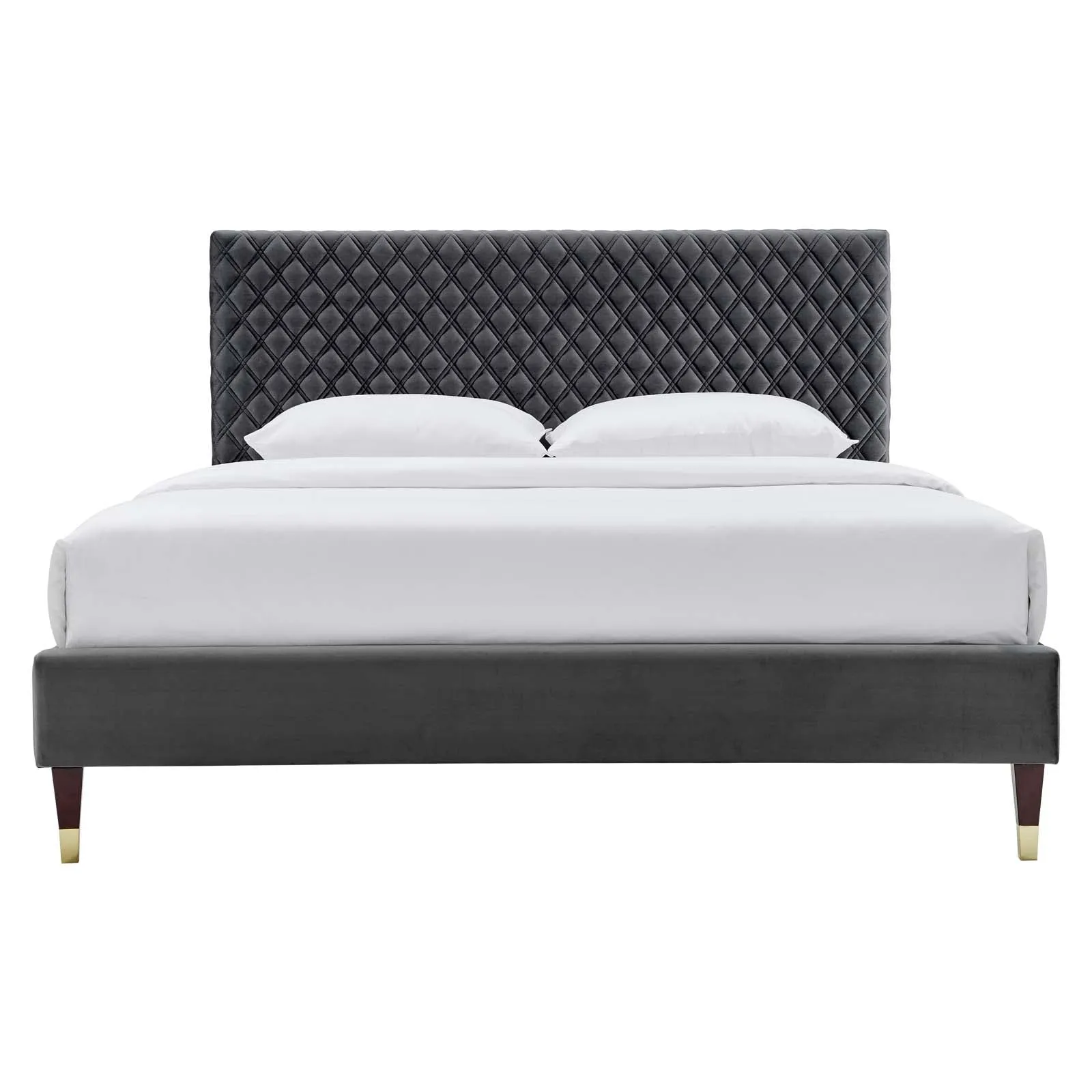 Garcelle Performance Velvet Queen Platform Bed By Modway - MOD-6290