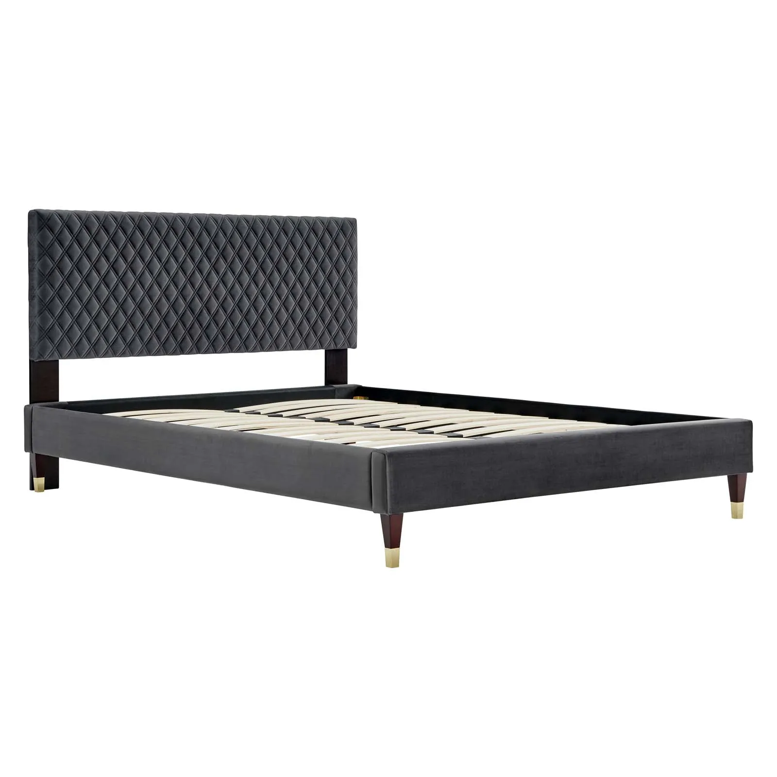 Garcelle Performance Velvet Queen Platform Bed By Modway - MOD-6290