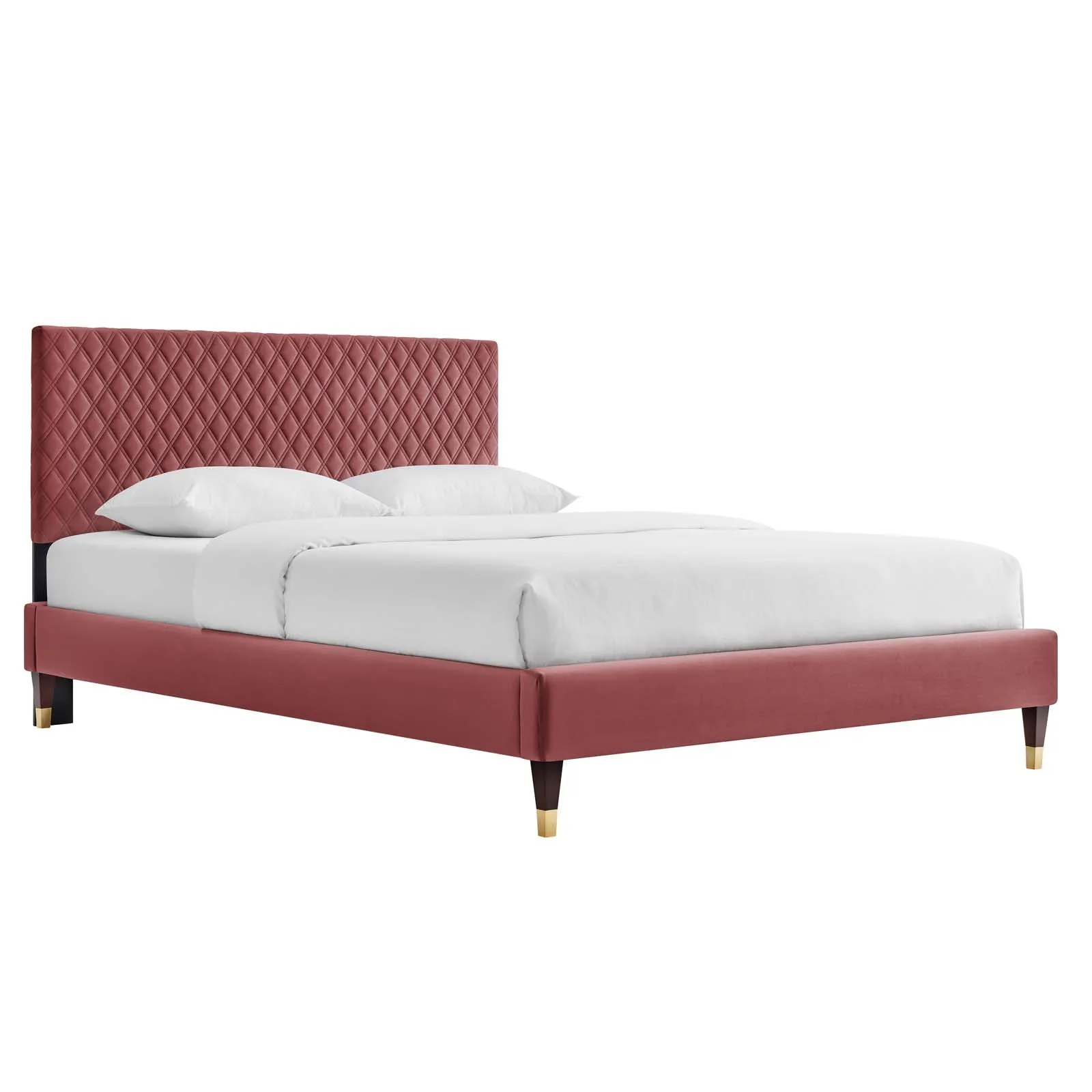 Garcelle Performance Velvet Queen Platform Bed By Modway - MOD-6290