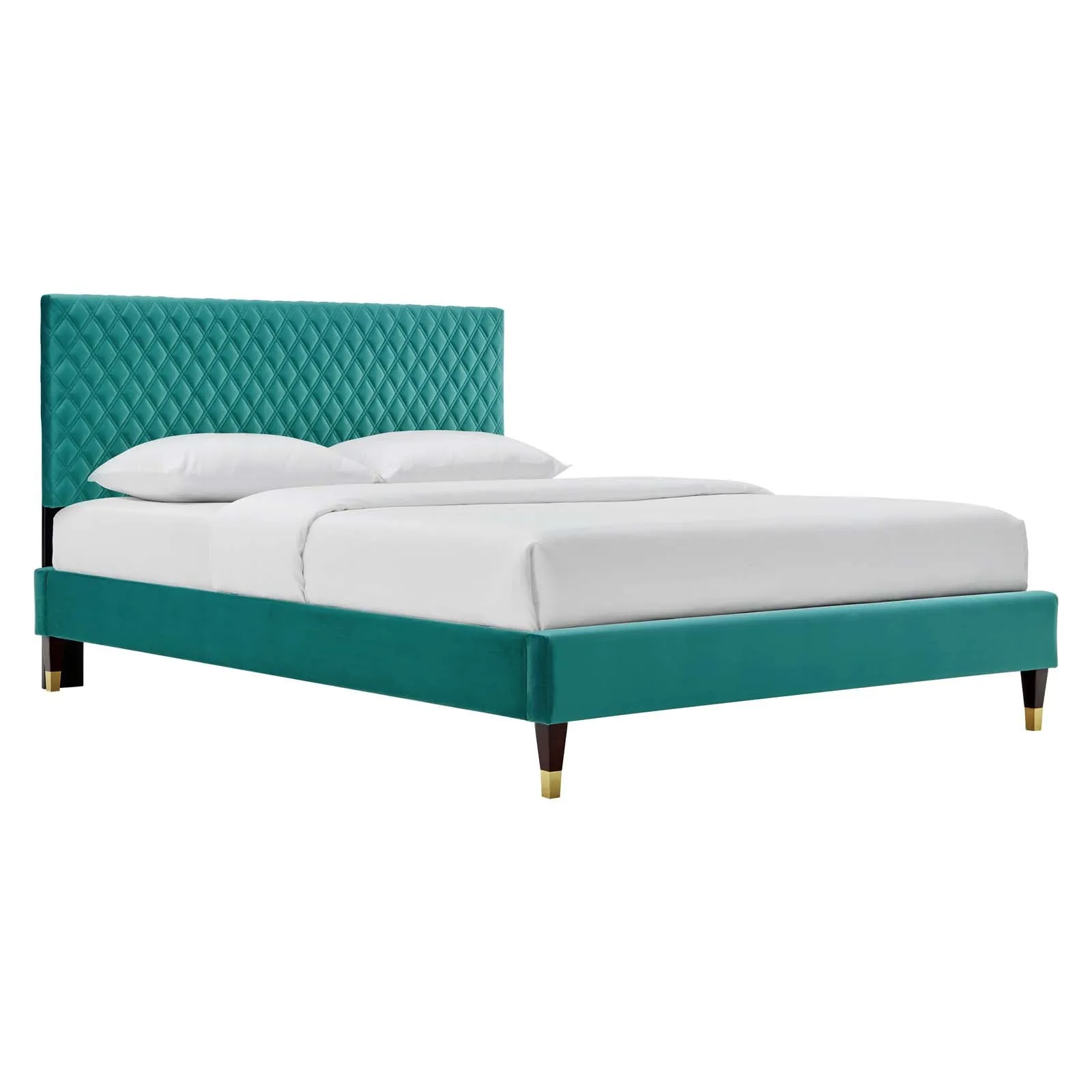Garcelle Performance Velvet Queen Platform Bed By Modway - MOD-6290