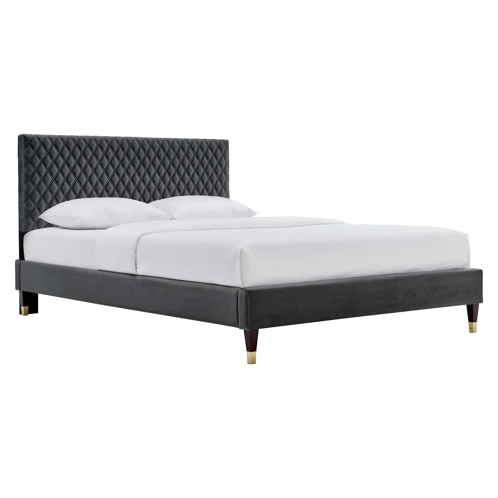 Garcelle Performance Velvet Queen Platform Bed By Modway - MOD-6290