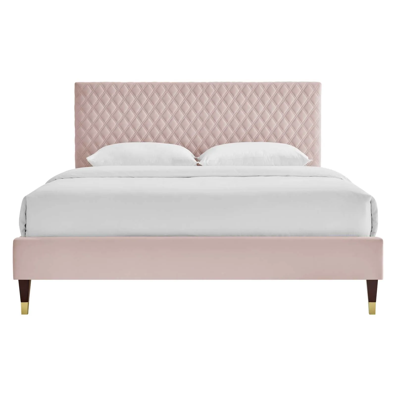 Garcelle Performance Velvet Queen Platform Bed By Modway - MOD-6290