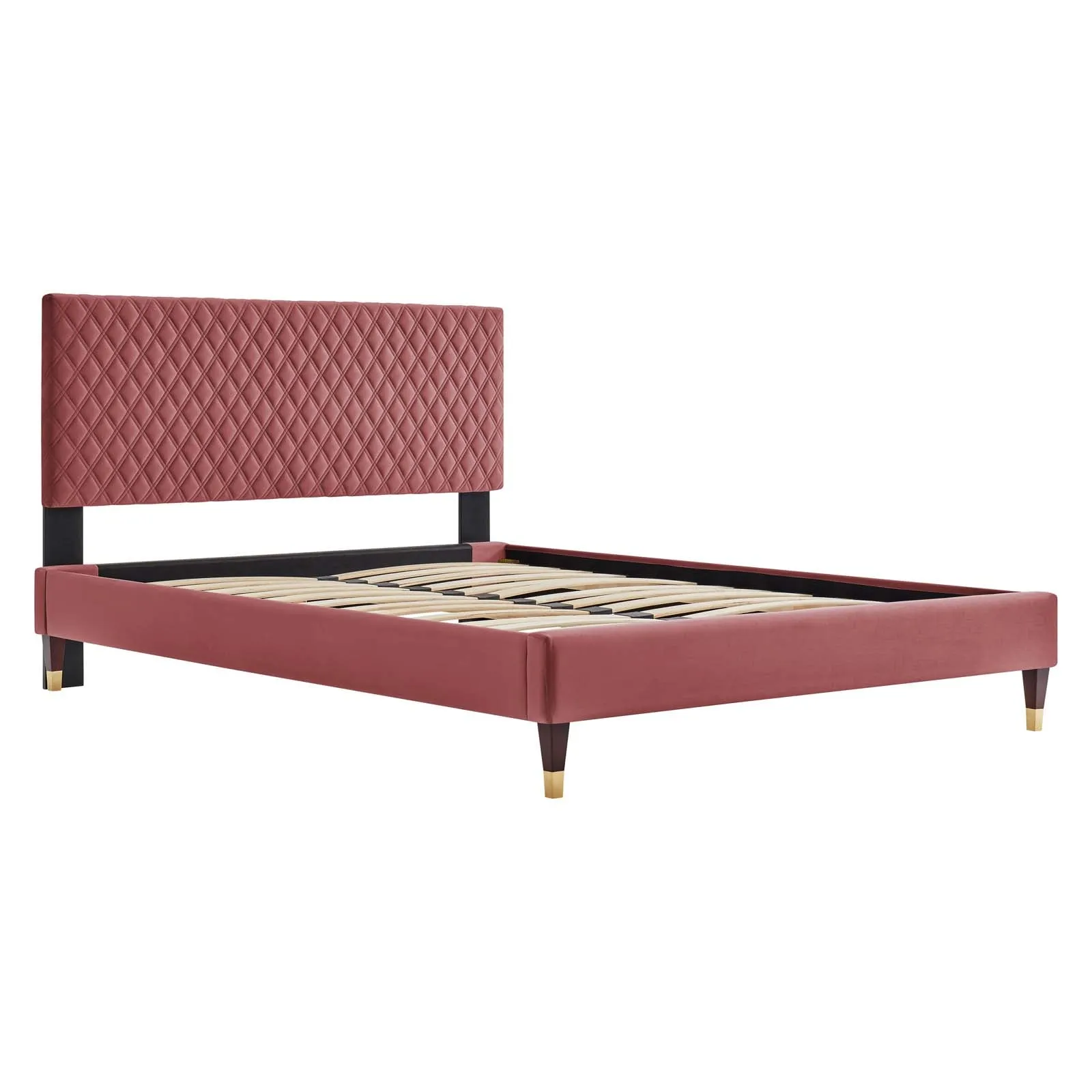 Garcelle Performance Velvet Queen Platform Bed By Modway - MOD-6290