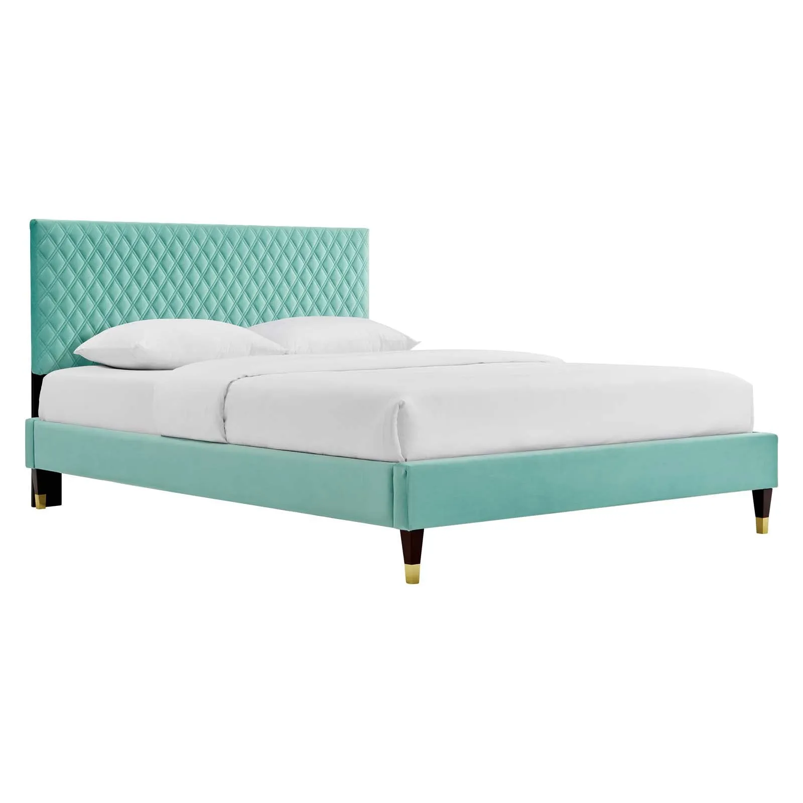 Garcelle Performance Velvet Queen Platform Bed By Modway - MOD-6290