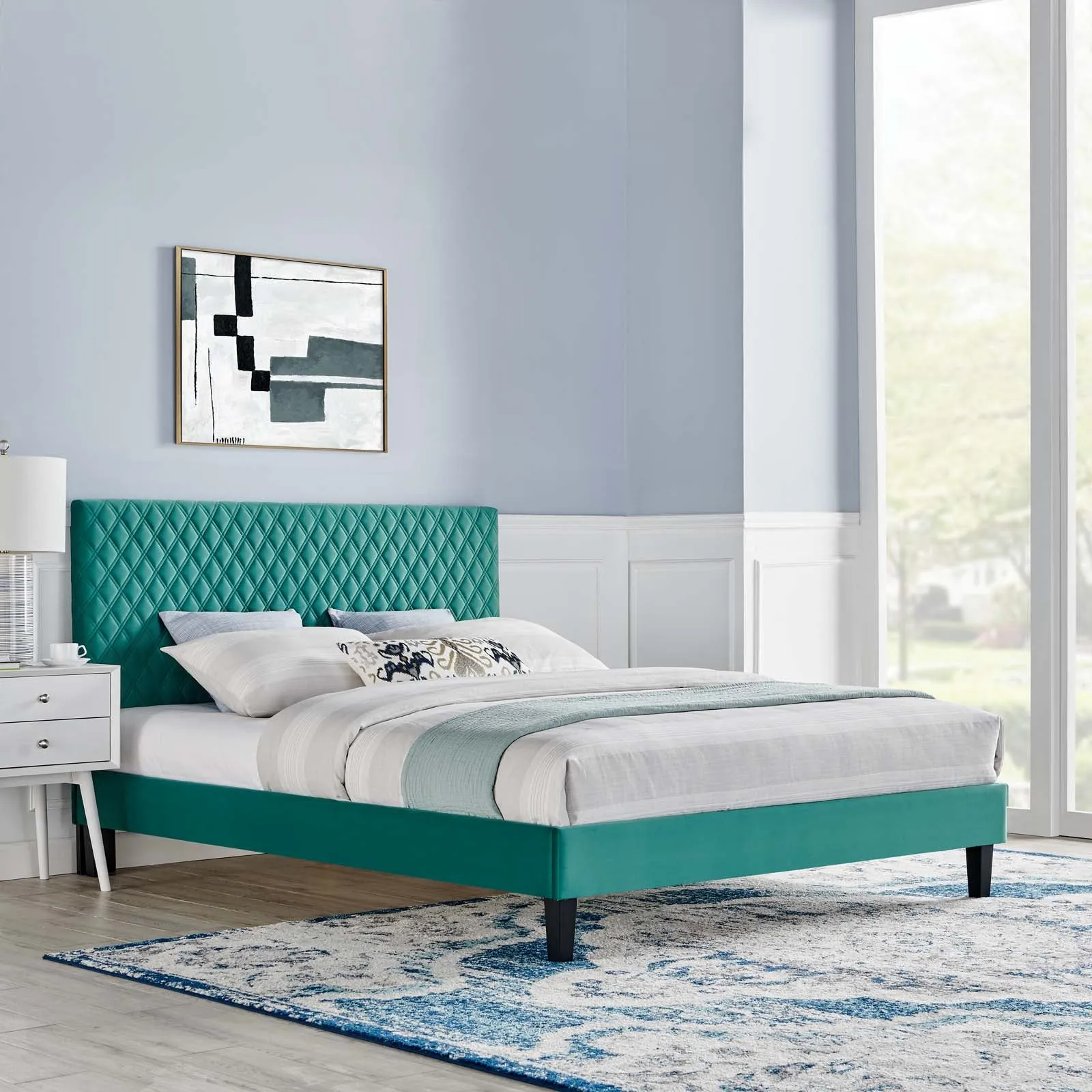 Garcelle Performance Velvet Twin Platform Bed By Modway - MOD-7044