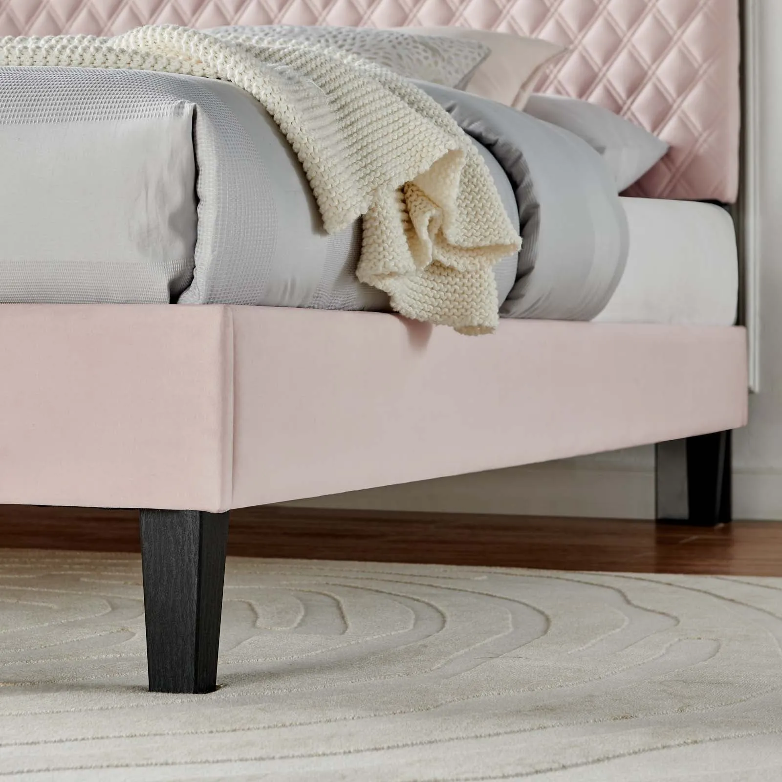 Garcelle Performance Velvet Twin Platform Bed By Modway - MOD-7044