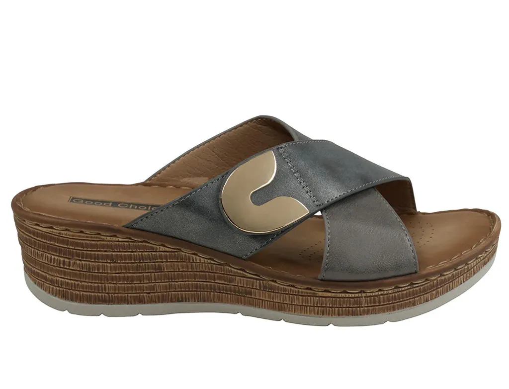 GC Shoes Women's Demi Buckle Wedge