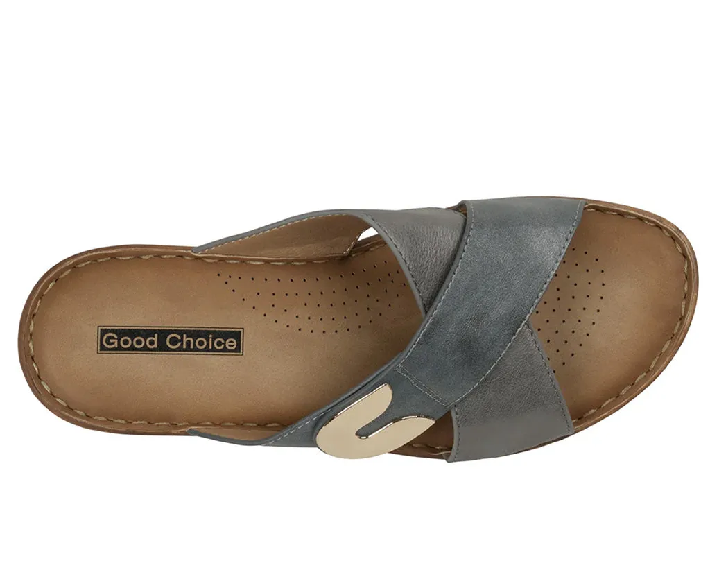 GC Shoes Women's Demi Buckle Wedge