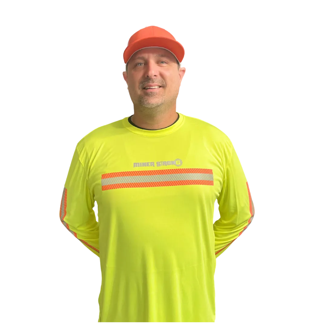 GEN 2 ANSI Class 1 Reflective Long Sleeve Safety Shirt w/ Hi Vis Strips