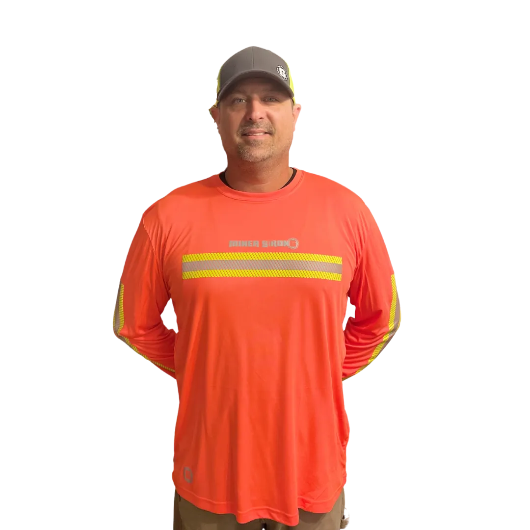 GEN 2 ANSI Class 1 Reflective Long Sleeve Safety Shirt w/ Hi Vis Strips