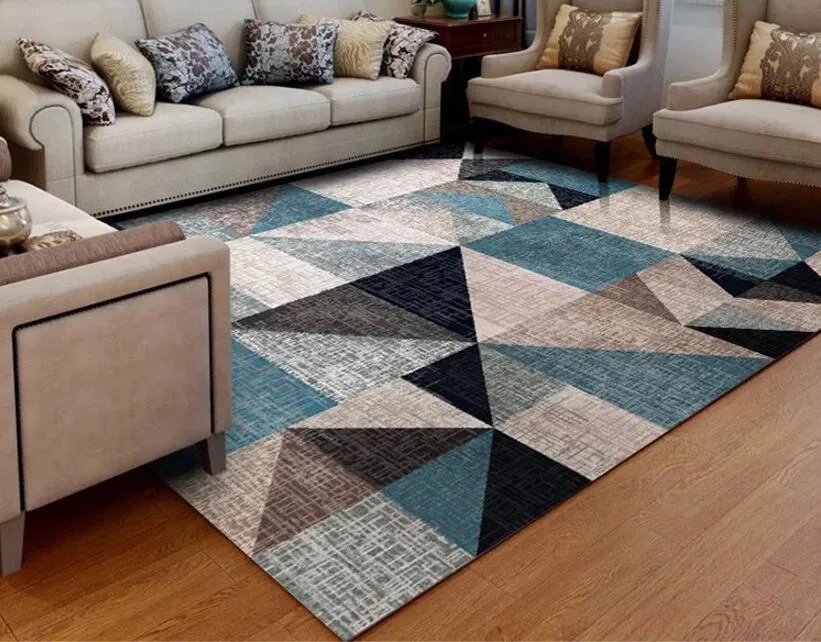 Geometric  Nordic Style Large Size Living Room  Rugs
