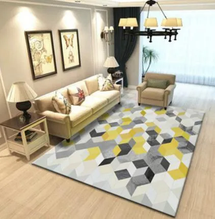 Geometric  Nordic Style Large Size Living Room  Rugs