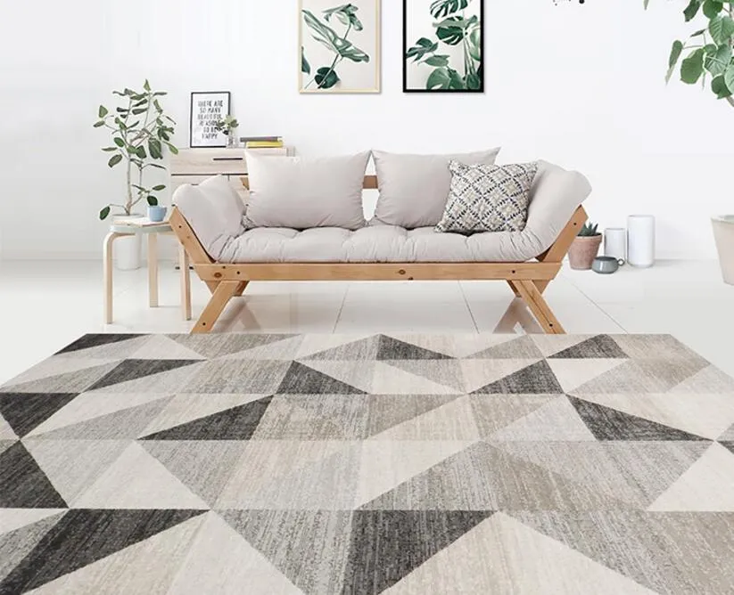 Geometric  Nordic Style Large Size Living Room  Rugs