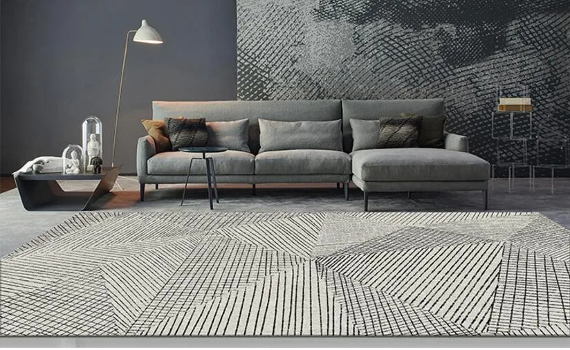 Geometric  Nordic Style Large Size Living Room  Rugs