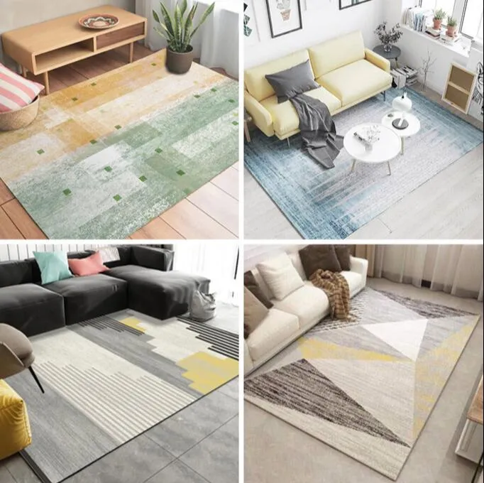 Geometric  Nordic Style Large Size Living Room  Rugs