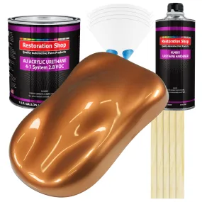 Ginger Metallic Acrylic Urethane Auto Paint - Complete Gallon Paint Kit - Professional Single Stage Automotive Car Truck Coating 4:1 Mix Ratio 2.8 VOC
