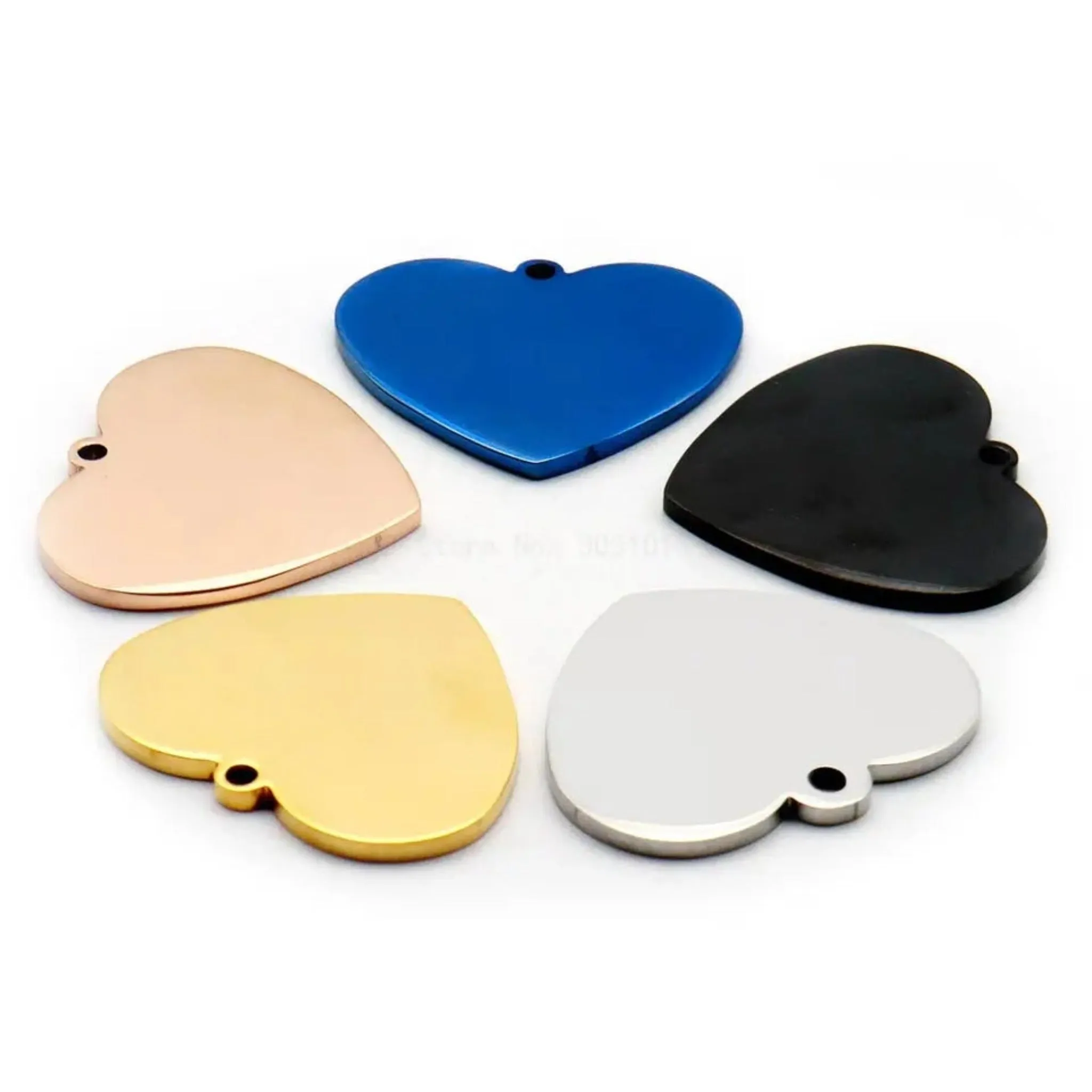 Gold Heart Shaped Pet ID Tag | Laser Engraved