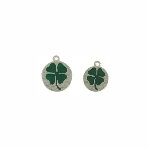 Hammered 4 Leaf Clover Dog ID Tag