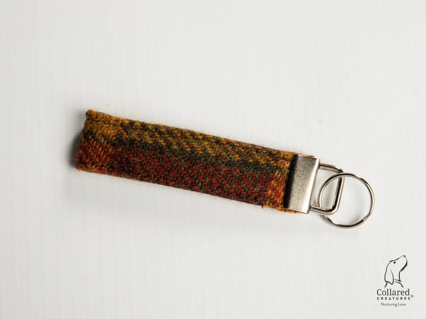 Harris Tweed Autumnal Check Luxury Dog Collar