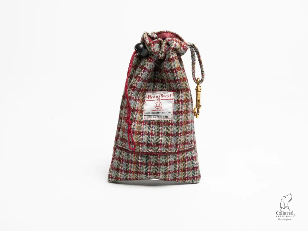 Harris Tweed Red Multi Check Dog Collar
