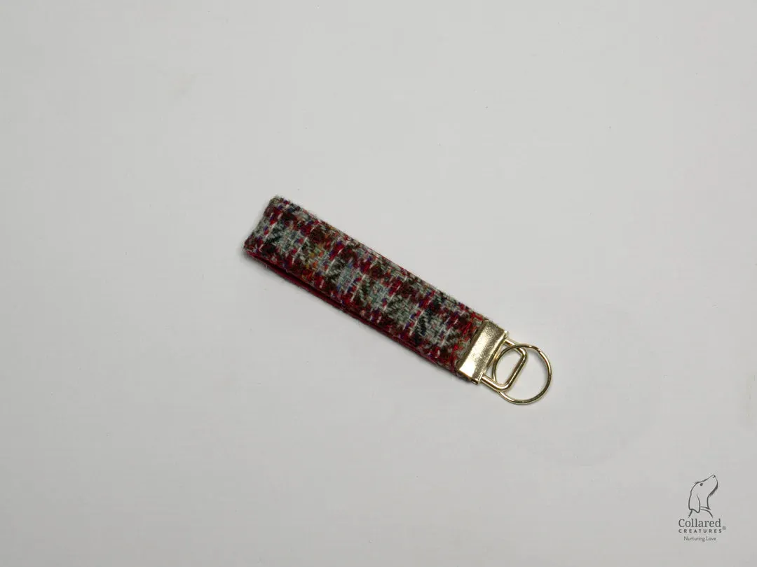 Harris Tweed Red Multi Check Dog Collar