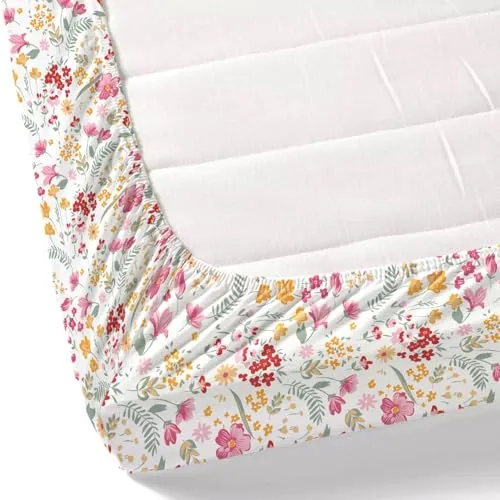 haus & kinder Bedsheet for Double Bed, Elastic Fitted Queen Size | 186 TC 1 Fitted Elastic Bed Sheet for Double Size Bed and 2 Pillow Covers (60 X 78 Inches   13 Inch Deep Pocket) | Utopia Red