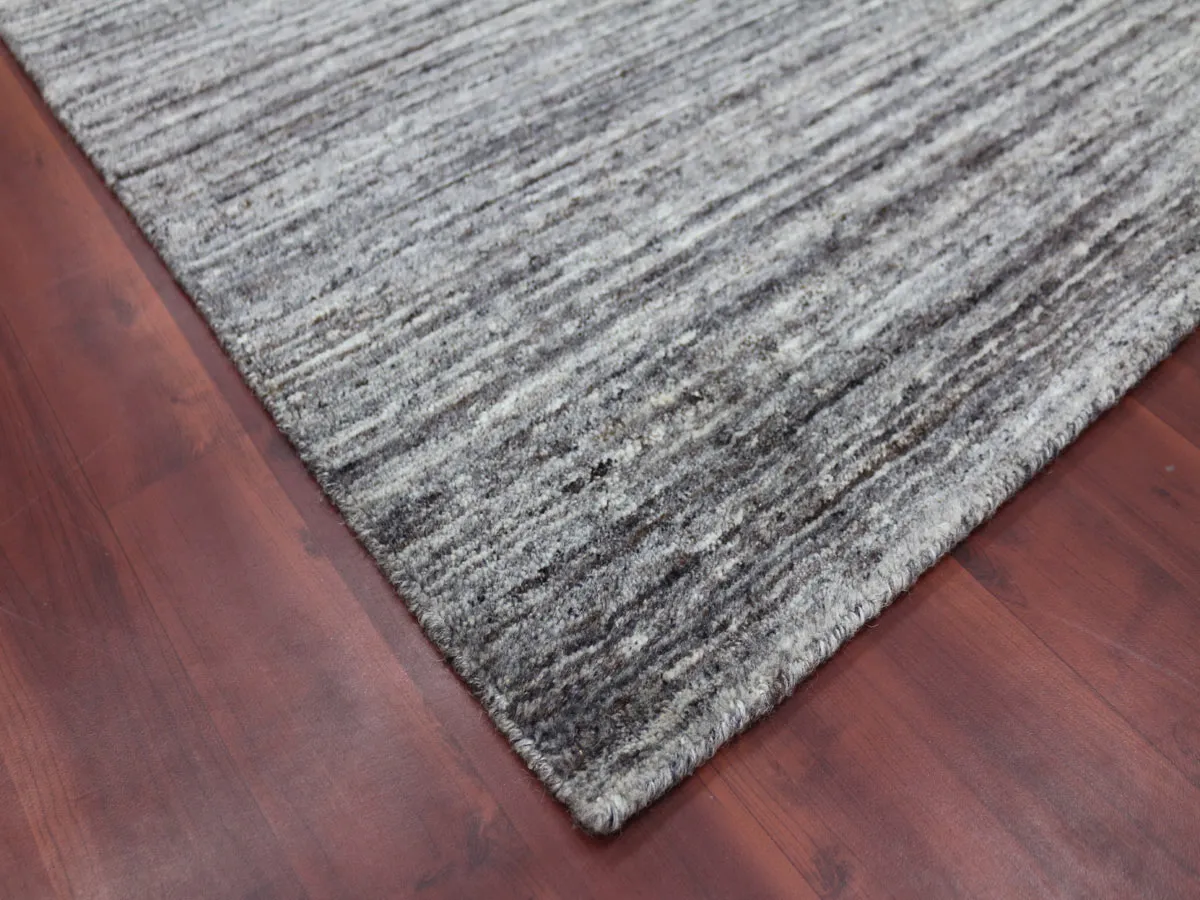 Heaven Modern Dark Gray Hand-Woven Rug 8'x10'