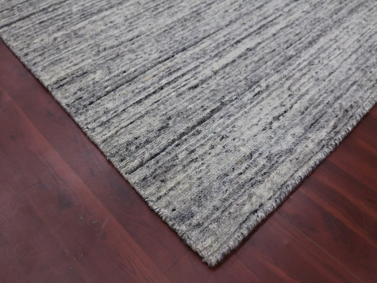 Heaven Modern Silver Hand-Woven Rug 2'x3'