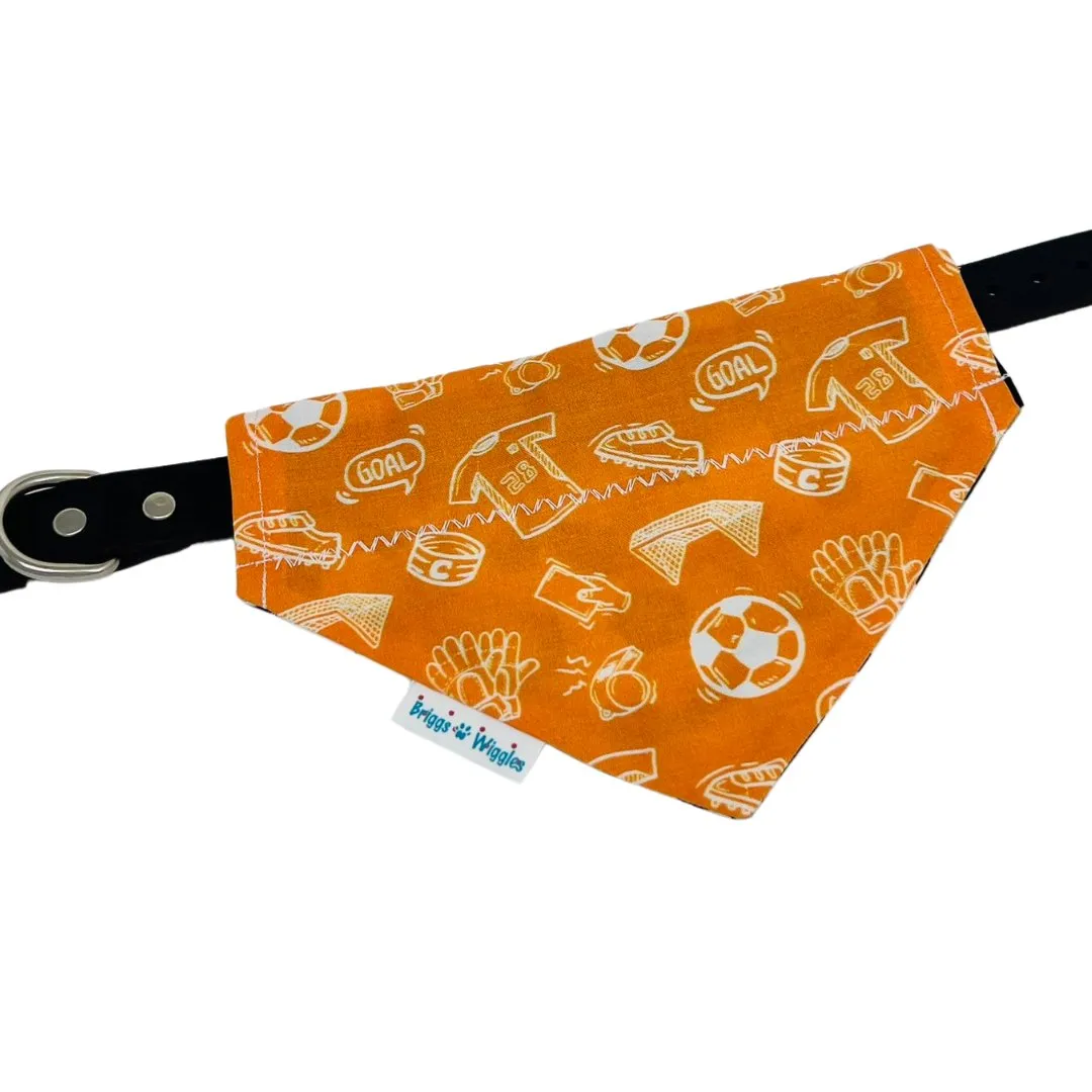 Houston Soccer Inspired Reversible Dog Bandana