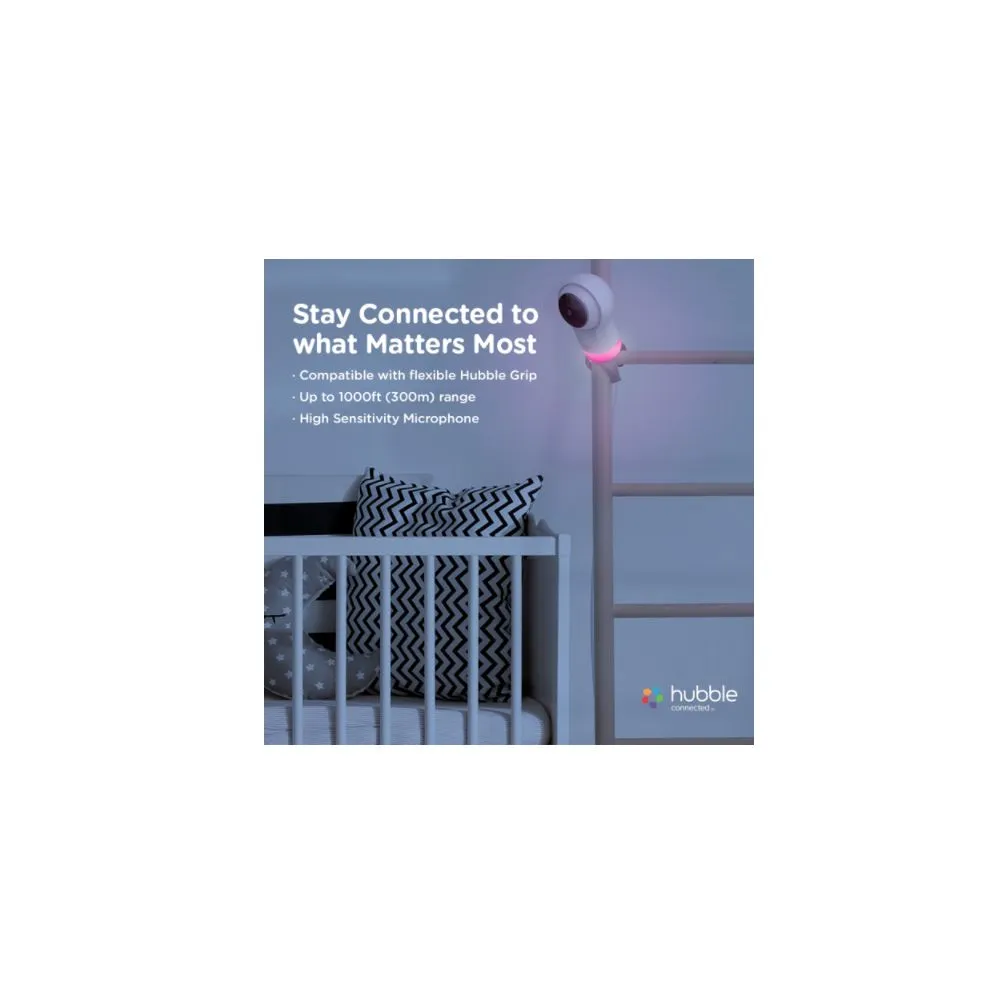 Hubble Connected HCSNPGLHWB Nursery Pal Glow, Smart HD Baby Montior with Night Light