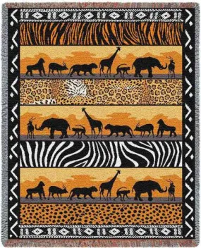 In The Wild Woven Cotton Throw Blanket