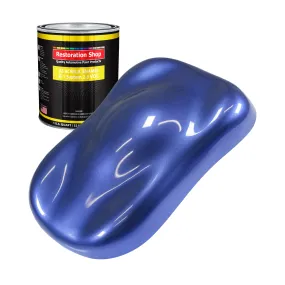 Indigo Blue Metallic Acrylic Enamel Auto Paint - Quart Paint Color Only - Professional Single Stage Automotive Car Truck Equipment Coating, 2.8 VOC