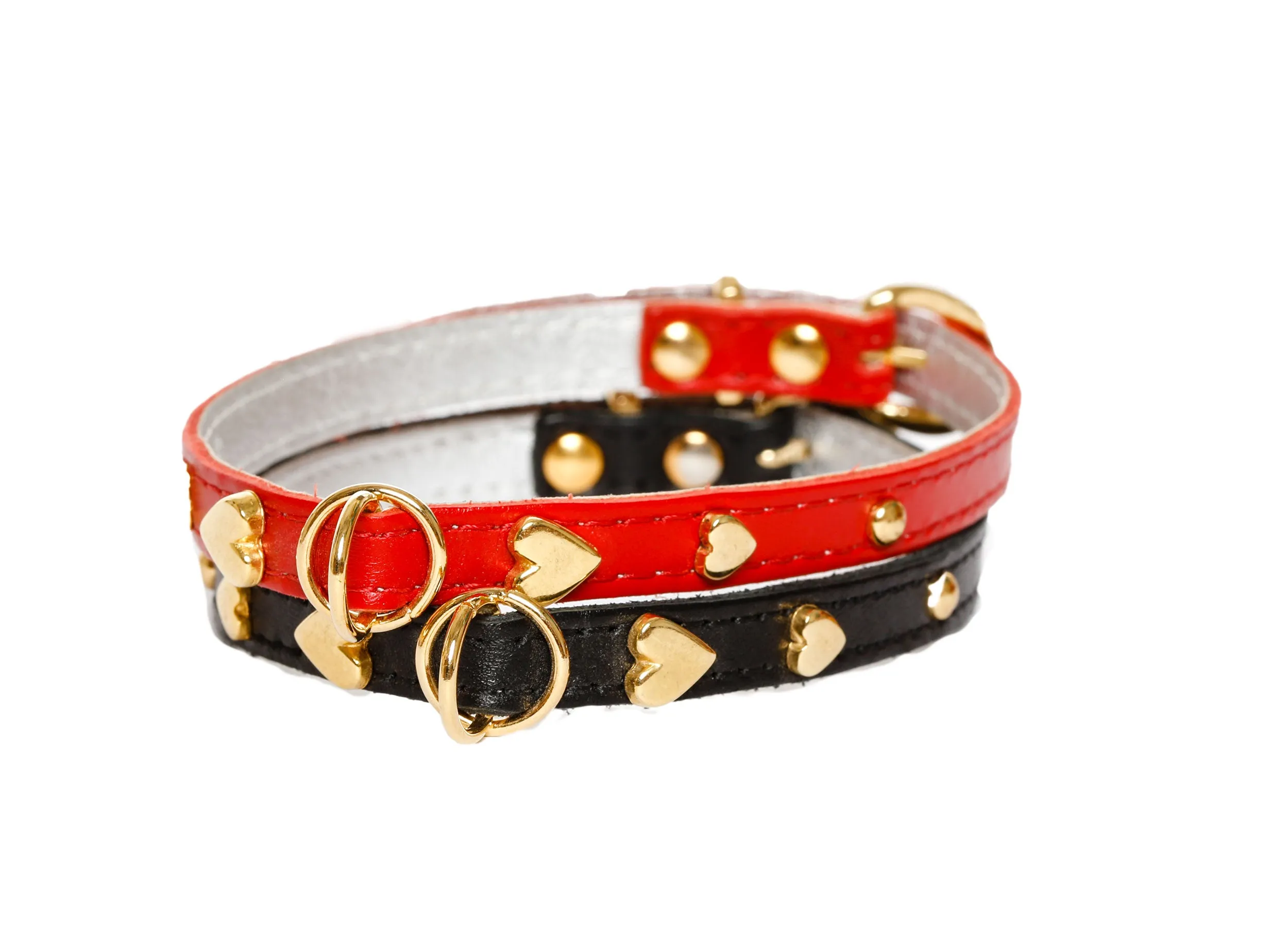 Jophi - Dog Collars - Soft Leather Heart - 11 Color Options